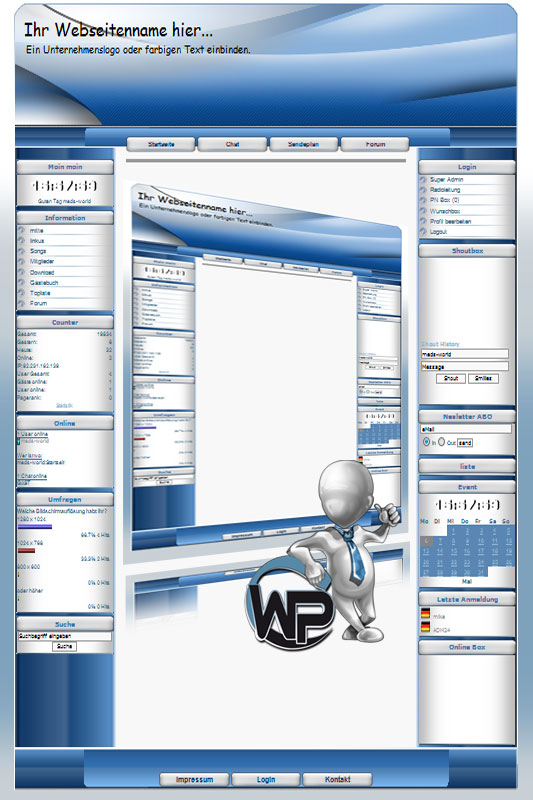 W-P Business Blue 1, Business-Template für das CMS Portal V2