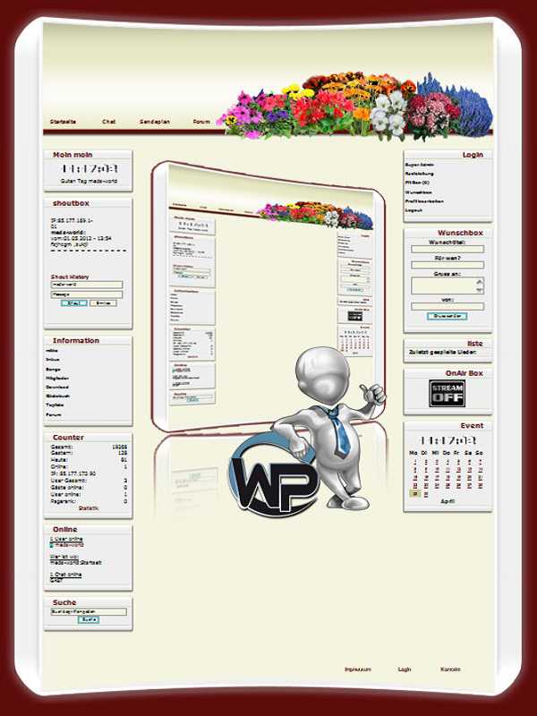 W-P Flower, Natur-Template für das CMS Portal V2